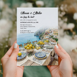 Positano Amalfi-Küste Italienische Verlobungsfeier Einladung
