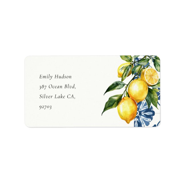 Positano Amalfi Küste Italienisches Label Adressaufkleber (Vorne)