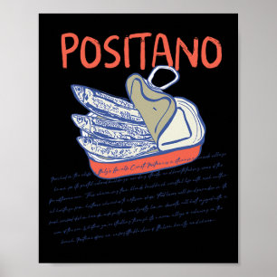 Positano Amalfi Küste Vintage Ästhetik Urlaub T Poster
