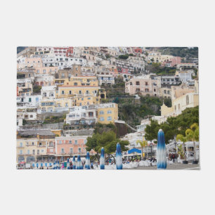 Positano Beach Umbrellas Traum #1 #travel #wall Fußmatte
