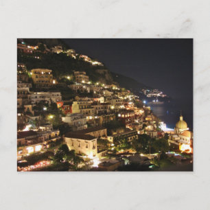 Positano bei Nacht Postkarte