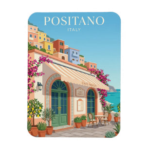 Positano Cafe Fassade Italien Magnet
