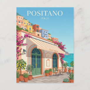 Positano Cafe Fassade Italien Postkarte