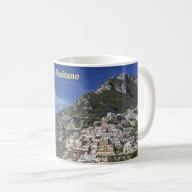 Positano durch das Meer Kaffeetasse (VorderseiteRechts)