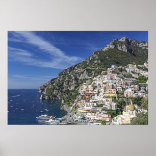 Positano durch das Meer Poster