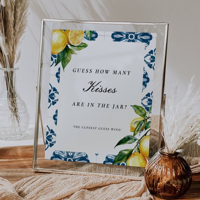 Positano Guess Wie viele Kisses Brautparty signier Poster (Von Creator hochgeladen)