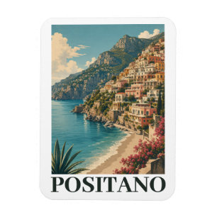 Positano Italien Amalfi-Küste Retro-Reise Magnet