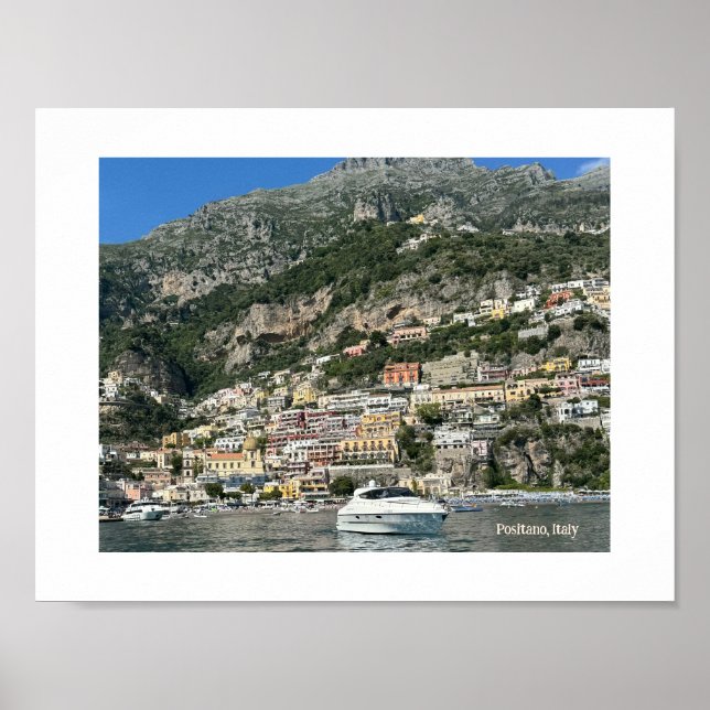 Positano, Italien Design Poster (Vorne)
