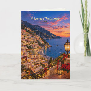 Positano Italien Frohe Weihnachten