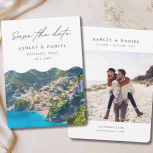 Positano Italien Hochzeit Save the Date Einladung