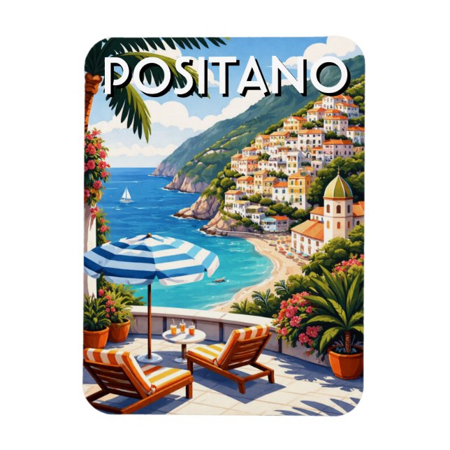 Positano Italien Magnet (Vertikal)