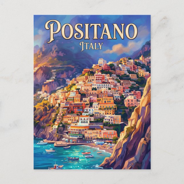 Positano Italien Postkarte (Vorderseite)