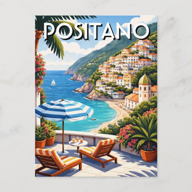 Positano Italien Postkarte (Vorderseite)