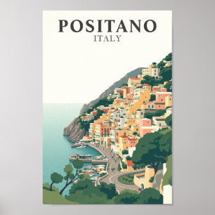 Positano, Italien Stadt Vintage Poster
