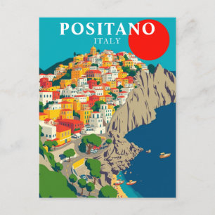 Positano, Italien Vintag Sunrise Postkarte