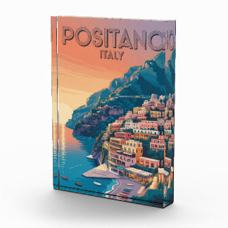 Positano Italien Vintage Reise Fotoblock