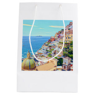 Positano Italy Gift Bag Mittlere Geschenktüte