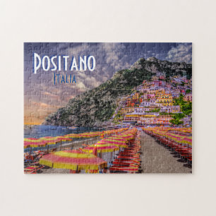 Positano Italy Retro Puzzle