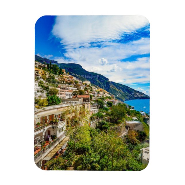 Positano Küste Foto Magnet (Vertikal)