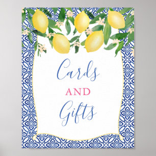 Positano Lemons Duschkarten und Geschenke Poster