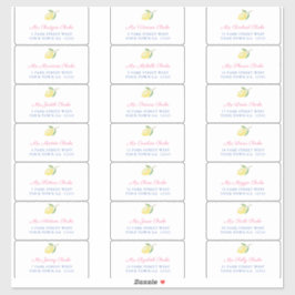 Positano Lemons Guest Envelope Address Labels