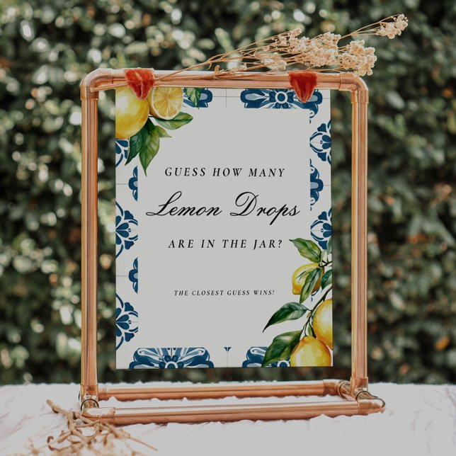 Positano rät, wie viele Lemon Brautparty-Zeichen Poster (Von Creator hochgeladen)