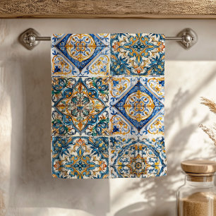 Positano Vintag Italienischer Tile Geschirrtuch