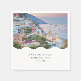 Positano Wedding Amalfi Coast Cocktail Napkin Serviette