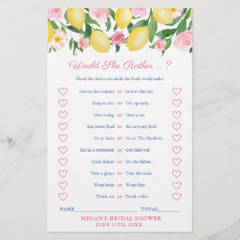 Positano würde sie eher Brautparty Game Card