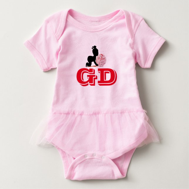 Position des benutzerdefinierten Zielabwehrnetzbal Baby T-shirt (Vorderseite)