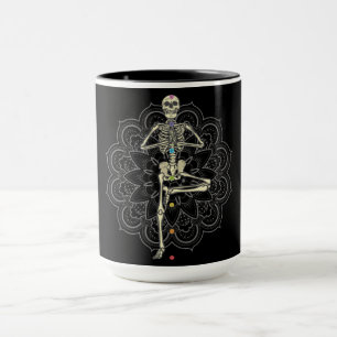Position von Skeleton Yoga Tasse