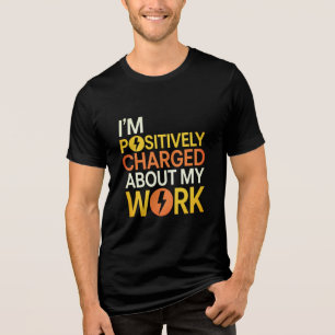 Positiv beladener elektrischer Blitz dunkel Tri-Blend Shirt