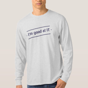 Positiv bin ich an IHM dunkelblauer Druck gut T-Shirt