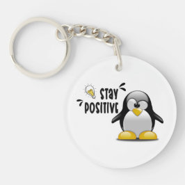 Positiv bleibe mit Niedlichem Funny Pinguin Cartoo Schlüsselanhänger
