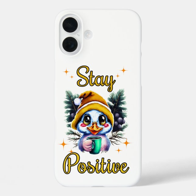 Positiv bleibe - Niedlicher Hundekaffee Lover iPho Case-Mate iPhone Hülle (Rückseite)