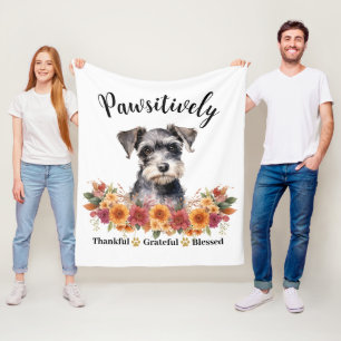 Positiv dankbarer gesegneter süßer Hund Fleecedecke