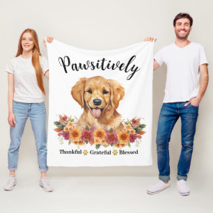 Positiv dankbarer gesegneter süßer Hund Fleecedecke