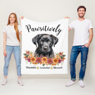 Positiv dankbarer gesegneter süßer Hund Fleecedecke