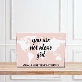 Positiv, dass Sie nicht allein Mädchen Motivation  Fotoblock