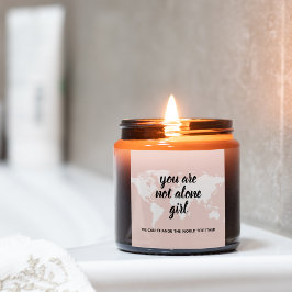 Positiv, dass Sie nicht allein Mädchen Motivation  Quadratischer Aufkleber