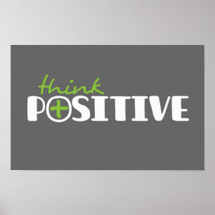 Positiv denken Grafik-Poster im Quadrat Poster