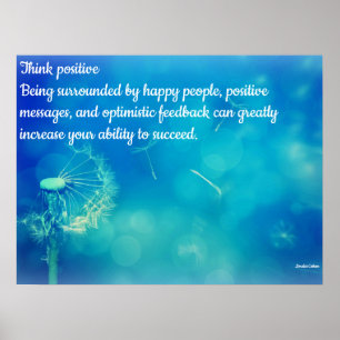 Positiv denken poster