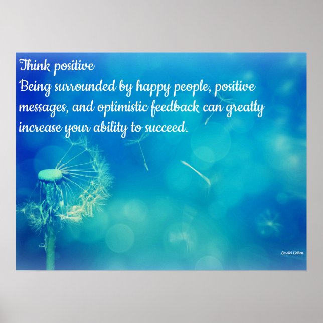 Positiv denken poster (Vorne)