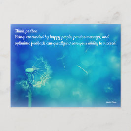 Positiv denken postkarte