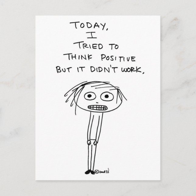 Positiv denken postkarte (Vorderseite)