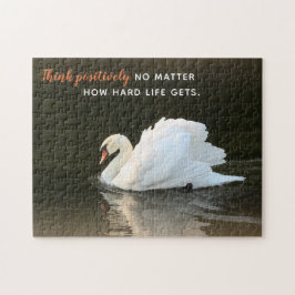 Positiv denken Swan Jigsaw Puzzle