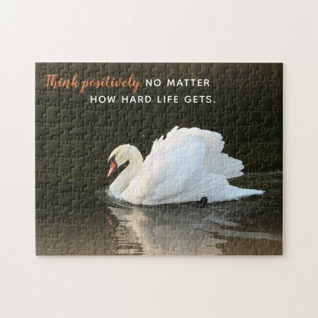 Positiv denken Swan Jigsaw Puzzle (Horizontal)