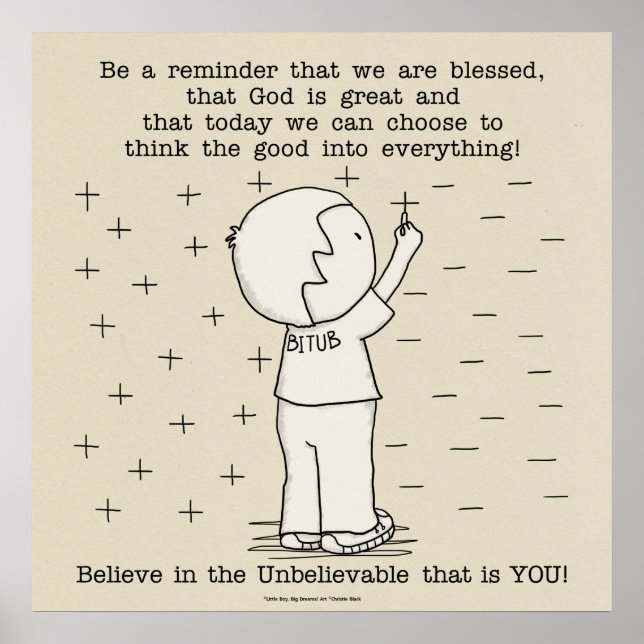 Positiv gesegnet poster (Vorne)