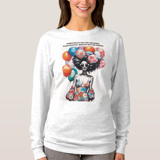 Positiv im Freien - lustig T-Shirt (Vorderseite)