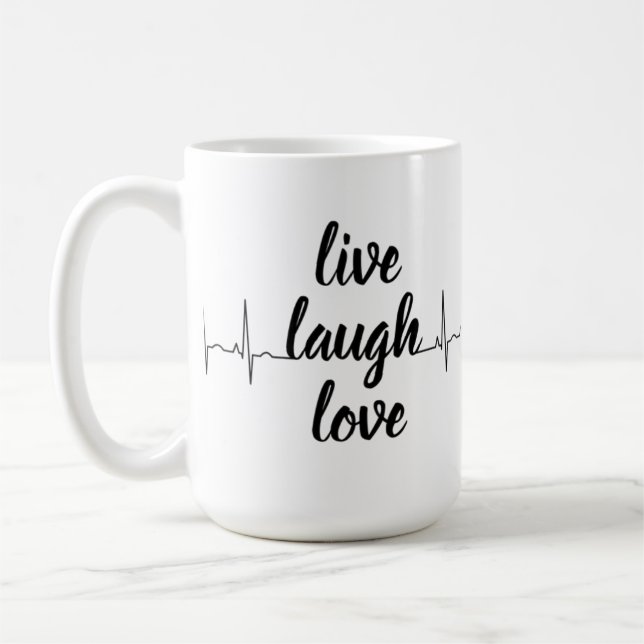 Positiv mit dieser eleganten, weißen Tasse (Links)